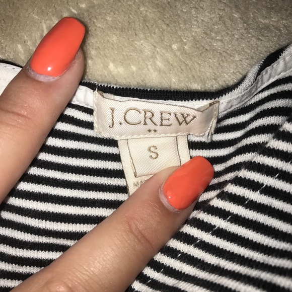 Black and white striped J. Crew top - Picture 4 of 4